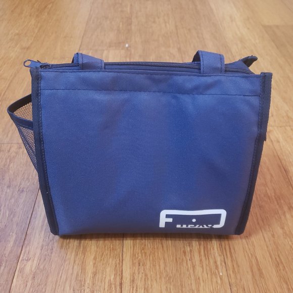 Waterproof Zipper Insulated Lunch Bag with Side Pocket for Beach, School, Office - Picture 9 of 12